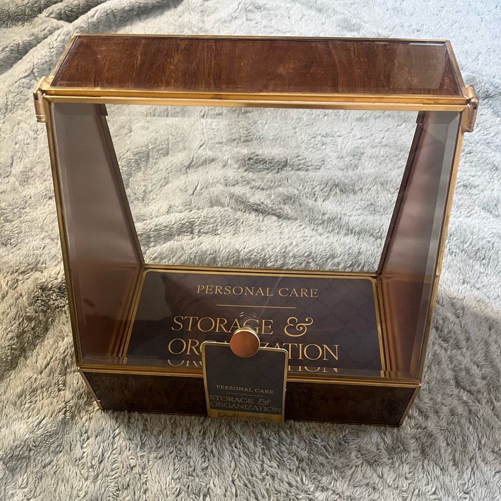 Persona Brown & Gold Storage & Organization Display Case